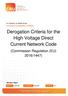 Derogation Criteria for the High Voltage Direct Current Network Code