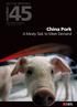 China Pork A Meaty Task to Meet Demand