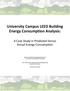 Energy Consumption Analysis: Application. A Case Study in Predicted Versus Actual Energy Consumption. Brandon Ophoff