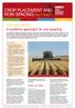 CROP PLACEMENT AND ROW SPACING fact sheet