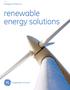 GE Intelligent Platforms. renewable energy solutions