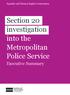 Section 20 investigation into the Metropolitan Police Service