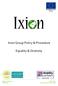 Ixion Group Policy & Procedure. Equality & Diversity