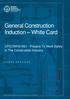 General Construction Induction White Card