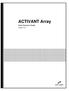 ACTIVANT Array. New Features Guide. Version 12.1