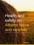 Health and safety on Alberta farms and ranches
