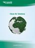 Clean Air Solutions. Capability brochure