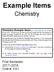 Example Items. Chemistry