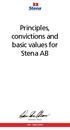 Principles, convictions and basic values for Stena AB