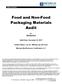 Food and Non-Food Packaging Materials. Audit. for: Redacted. Audit Date: December 26, Auditor Name: Leo Xu / Witness by Jeff Yuan