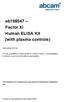 ab Factor XI Human ELISA Kit (with plasma controls)