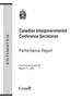 ESTIMATES. Canadian Intergovernmental Conference Secretariat. Performance Report
