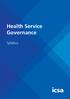 Health Service Governance. Syllabus