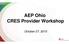 AEP Ohio CRES Provider Workshop. October 27, 2015