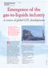 Emergence of the gas-to-liquids industry