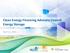 Clean Energy Financing Advisory Council: Energy Storage. April 12, 2016