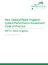 New Zealand Piped Irrigation System Performance Assessment Code of Practice