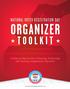 ORGANIZER H TOOLKIT H NATIONAL VOTER REGISTRATION DAY. A Step-by-Step Guide to Planning, Publicizing and Hosting a Registration Day event