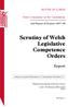Scrutiny of Welsh Legislative Competence Orders