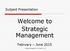 Welcome to Strategic Management