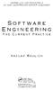 Engineering. Software VACLAV RAJLICH. The Current Practice. 0\ CRC Press Taylor & Francis Group CHAPMAN & HALL/CRC INNOVATIONS IN