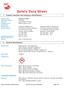 Safety Data Sheet. 1. Product Identifier and Company Identification. 2. Hazard Identification
