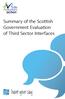 Summary of the Scottish Government Evaluation of Third Sector Interfaces