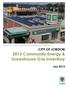 CITY OF LONDON 2013 Community Energy & Greenhouse Gas Inventory