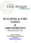 BUILDING & FIRE CODES & AMENDMENTS Effective January 1, 2017
