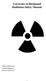 University of Richmond Radiation Safety Manual
