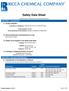 Safety Data Sheet. Classified According to OSHA Hazard Communication Standard (HCS) Company: Ricca Chemical Company