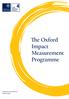 Executive Education at Oxford Saïd. The Oxford Impact Measurement Programme