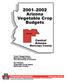 Arizona Vegetable Crop Budgets