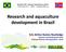 Research and aquaculture development in Brazil