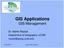 GIS Applications GIS Management