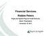Financial Services Robbie Peters. Regina Qu Appelle Regional Health Authority Board Presentation November 18, 2015