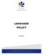 LANGUAGE POLICY March 2015