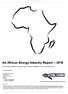 An African Energy Industry Report :: 2018