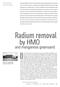 Radium removal. by HMO. and manganese greensand
