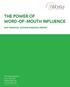 THE POWER OF WORD-OF-MOUTH INFLUENCE 2017 FINANCIAL ADVISOR RESEARCH REPORT