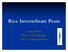 Rice Invertebrate Pests. Larry Godfrey Dept. of Entomology Univ. of California-Davis
