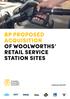 BP PROPOSED ACQUISITION OF WOOLWORTHS RETAIL SERVICE STATION SITES