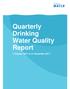 Quarterly Drinking Water Quality Report 1 October 2017 to 31 December 2017