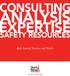 ONSULTING NALYSIS XPERTISE AFETY RESOURCES. Risk Control Services and Tools