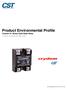 Product Environmental Profile Crydom S1 Series Solid State Relay (10A to VAC)