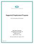 Supported Employment Program