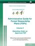 Administrative Guide for Forest Stewardship Plans (FSPs)