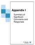 Appendix I. Summary of Significant Comments and Responses PM2.5 Plan. SJVUAPCD Appendix I: Summary of Significant Comments and Responses