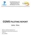 Crop Monitoring as an E-agricultural tool in Developing Countries CGMS PILOTING REPORT. Anhui - China