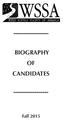 BIOGRAPHY OF CANDIDATES
